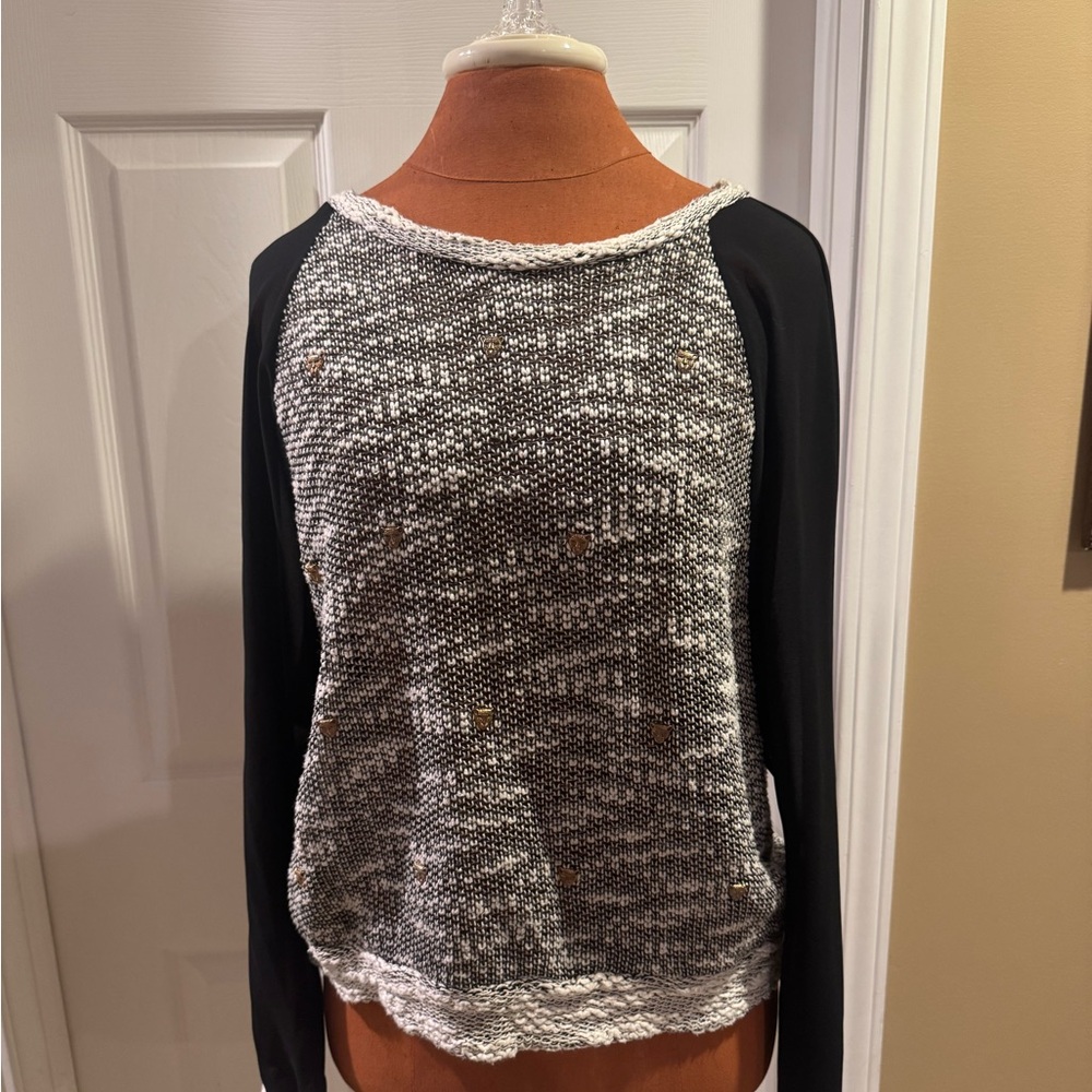 Soulmates Black and White Knit Top